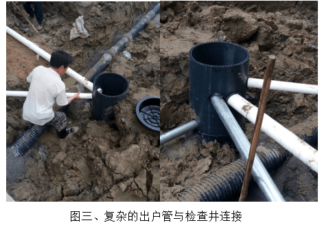 南京塑料檢查井之潤(rùn)城御瓏湖出戶管與塑料井連接